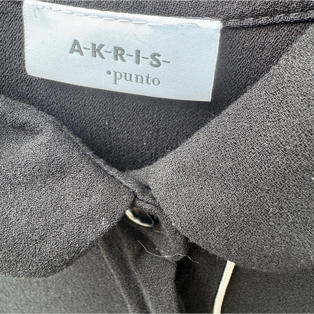 Akris Punto Black Tunic with Cream Trim - Picture 3 of 11
